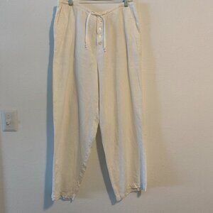 Real Comfort White Linen Pants